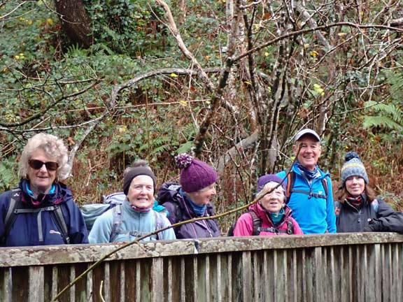 2. Llan Ffestiniog - Ceunant Llennyrch - Toman y Mur 
20/11/22. On the bridge crossing Afon Cynfal.
Keywords: Nov22 Sunday Hugh Evans