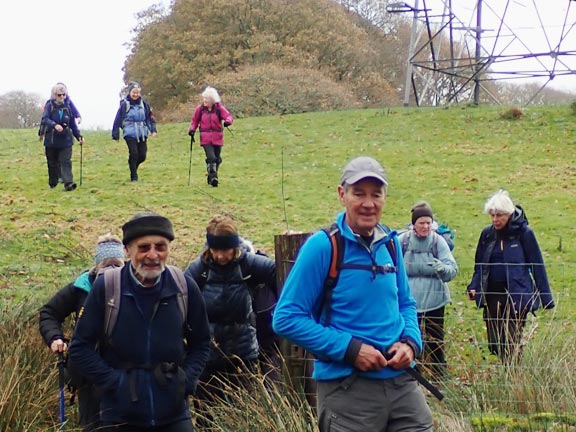3. Llan Ffestiniog - Ceunant Llennyrch - Toman y Mur 
20/11/22. Making our way down to Ceunant Llechrwd where we had our morning break before climbing up to cross the A847 and walking into Gellilydan.
Keywords: Nov22 Sunday Hugh Evans