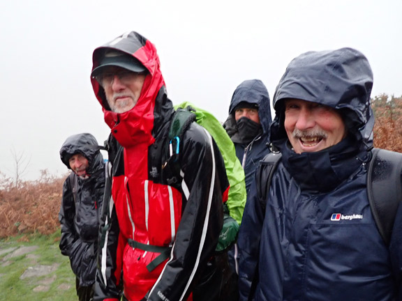 2.Mynydd Rhiw
24/11/12.  On our way up Mynydd y Graig. Hail, thunder and lightning have been added to the wind and torrential rain.
Keywords: Nov22 Thursday Judith Thomas