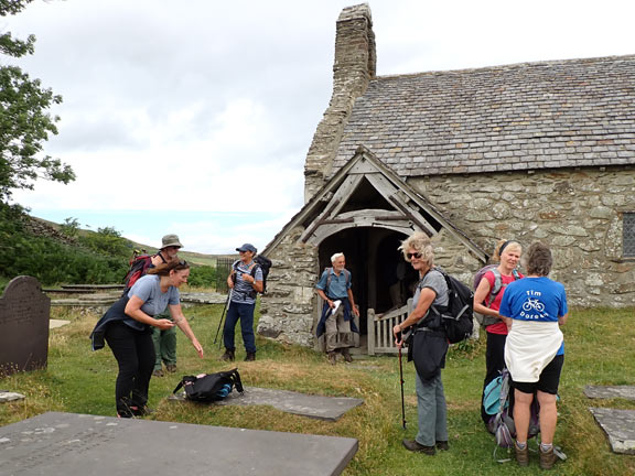 4.Tal-y-Fan
24/7/22. St. Celynin's Church. An ideal morning break stop. Details about this amazingly old church at  https://www.penmaenmawrmuseum.co.uk/s/Penmaenmawr-Museum-Factsheet-16.pdf.
Keywords: Jul22 Sunday Gwynfor Jones