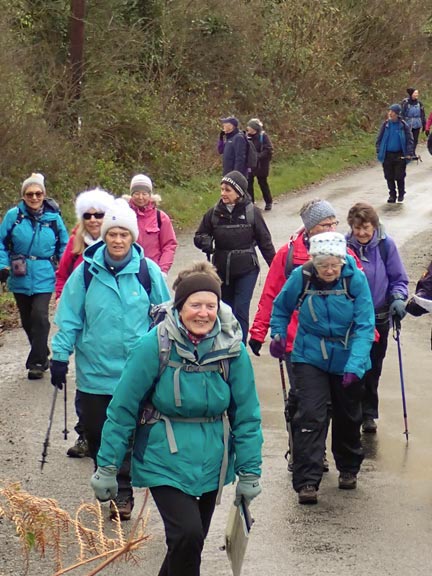 2.Llwybrau- Y Ffor- Paths
8/12/22.Striding uphill past Plas Du on our way to Pencaenewydd.
Keywords: Dec22 Thursday Kath Mair