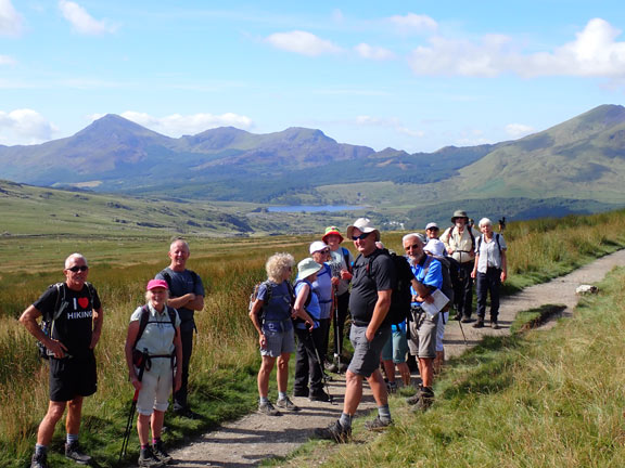 3.Celebratory Snowdon Walk 
7/8/22. A brief stop near Bwlch Cwm Brwynog to take in the views.
Keywords: Aug22 Sunday Dafydd Williams