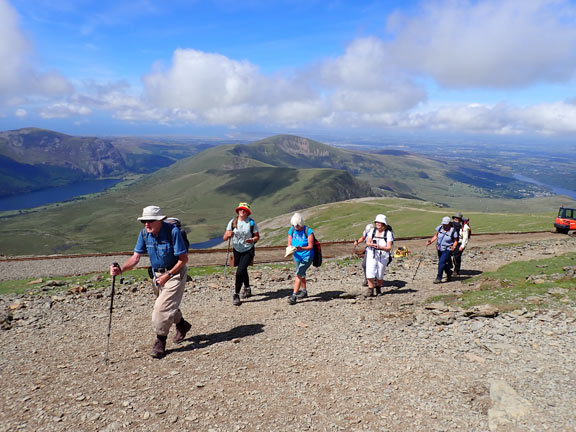 4.Celebratory Snowdon Walk 
7/8/22.  Nearly at the top where the Ranger Path meets the Miners/Pyg track.
Keywords: Aug22 Sunday Dafydd Williams