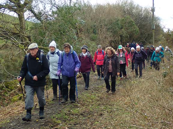 2..Club AGM & Criccieth Circular Walk
2/3/23. Walking up Nant y Wyddan not far from the Moel Ednyfed. The path has been recently cleared and was a pleasure to use.
Keywords: Mar23 Thursday Dafydd Williams