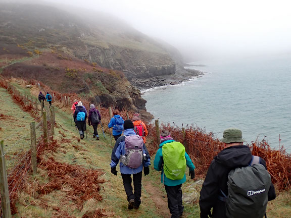 4.Cilan
16/2/23. Looking north towards Porth Ceiriad which is in the mist.
Keywords: Feb23 Thursday Ann Jones
