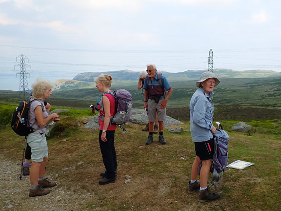 3.Llanfairfechan - Drum
18/06/23. About to make an ascent of Drosgl after a morning break, from the Roman Road at Bwlch-y-Ddeufaen.
Keywords: Jun23 Sunday Kath Spencer
