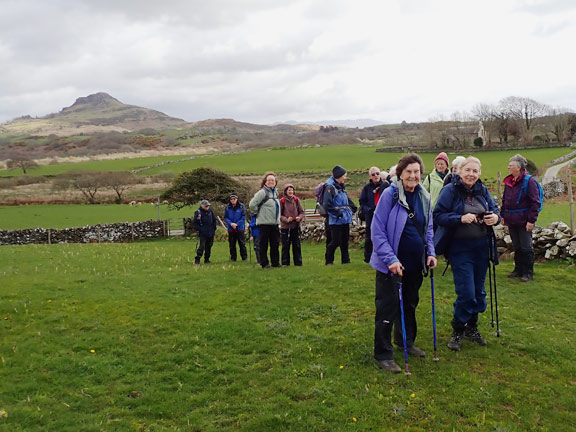 5.Eisteddfa Fisheries - Penmorfa
13/4/23. Having returned to Pentrefelin from Penmorfa we headed south and are now walking along the southern side of Moel y Gadair, and back to the Fisheries.  
Keywords: Apr23 Thursday Val Rawlinson Jean Astles