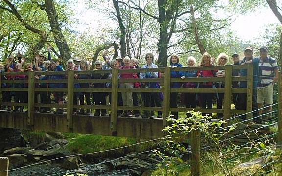 6.Lôn  Gwyrfai
11/5/23. A line up on the bridge over Afon Glochig, Close to the end of the walk Photo: Dafydd Williams
Keywords: May23 Thursday Dafydd Williams