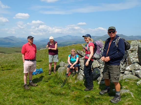 3. Maentwrog - Bryn Cader Baner
21/05/23.  Ready to set off after lunch at Bryn Cader Baner.
Keywords: May23 Sunday Hugh Evans