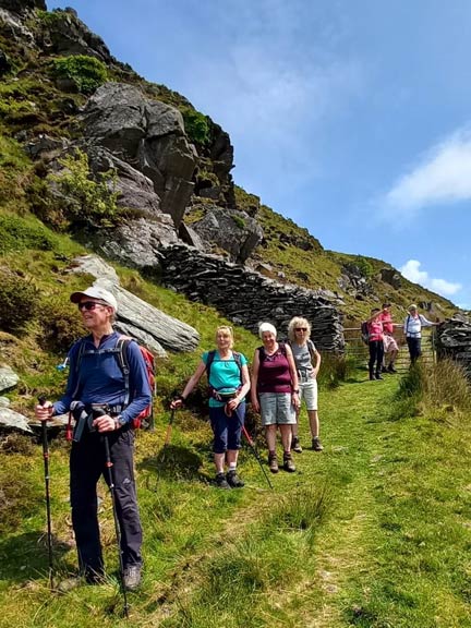 4. Maentwrog - Bryn Cader Baner
21/05/23. On our way down past Y Gyrn with spectacular views of the Dwyryd Estuary and beyond. See next photograph.
Keywords: May23 Sunday Hugh Evans