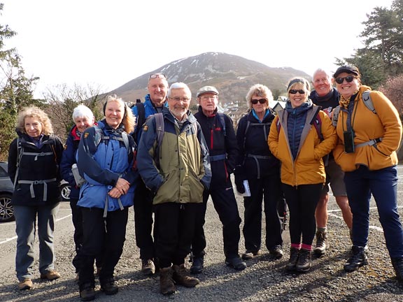 1.Penmaenmawr
12/3/23. Ready for off from the Fernbrook Road car park with Foel Lûs, the peak to be bagged, in the background.
Keywords: Mar23 Sunday Jean Norton Annie Andrew