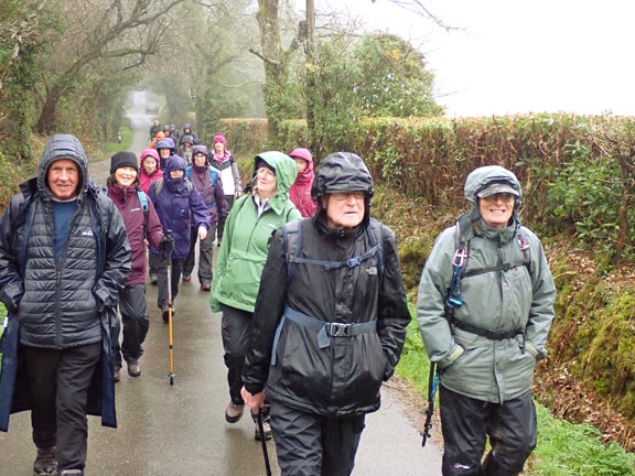 2.AGM Walk
14/3/24. On the back road to the north of Broneifion. 
Keywords: Mar24 Thursday Hugh Evans