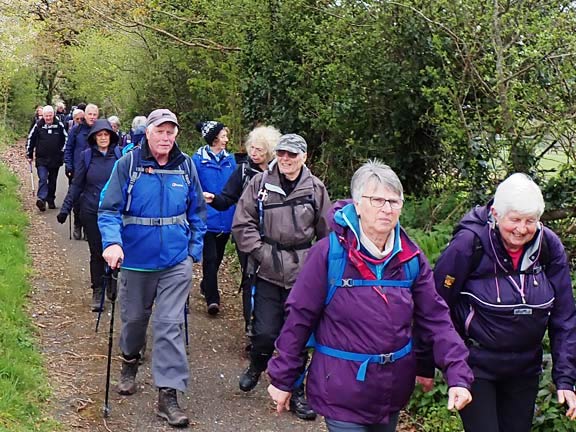 1. Peacock Walk- Bontnewydd - Waunfawr.
26/4/24. On our way out of Bontnewydd on the way to the start of Lôn Gwyrfai.
Keywords: Apr24 Thursday Tecwyn Williams