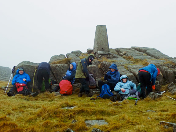 4.Clynnog Hills - Bwlch Mawr
14/01/23. Lunch at the top of Bwlch Mawr sheltering from the northerly wind and snow showers.
Keywords: Jan23 Sunday Noel Davey