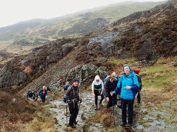 4.Craflwyn - Bethania
24/03/24. Passing to the south of Cwm y Bleiddiaid, almost the walks highest point.
Keywords: Mar24 Sunday Noel Davey