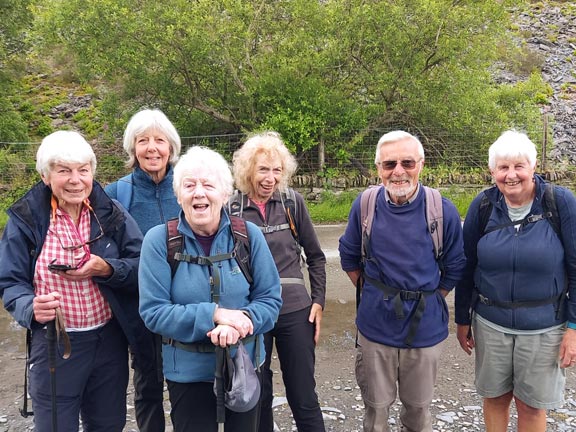 1.Gelli Iago - Cwm Llyn Edno - Llyn Gwynant
16/6/24. Starting from the car park near Gelli Iago. Photo: Eryl Thomas.
Keywords: Jun24 Sunday Noel Davey Hugh Evans