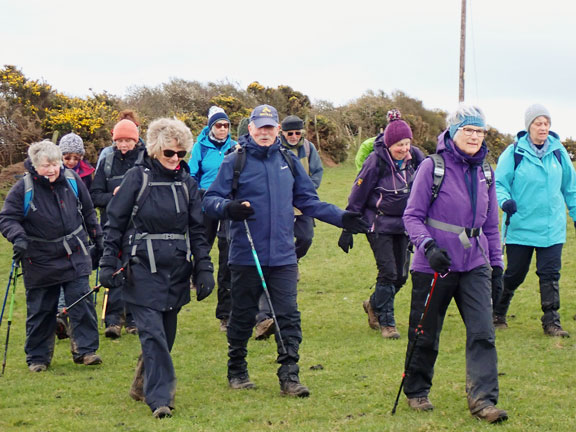 2.Porth Meudwy - Mynydd Anelog
28/3/24. Half way across the peninsular close to Uwch Mynydd, making for Porth Llanllawen.
Keywords: Mar24 Thursday Annie Andrew Jean Norton