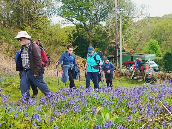 8.Talsarnau Circuit
5/5/24. Leaving the road at Soar travelling SW towards Black Wood. Photo: Eryl Thomas.
Keywords: May24 Sunday Gwynfor Jones
