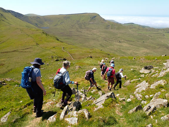 6. Tyrrau Mawr
19/05/24. On our way down Tyrrau Mawr towards a nameless peak to be followed after which was lunch.
Keywords: May24 Sunday Sally Kettle Debbie Lucas