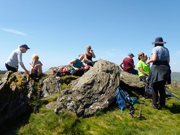 7. Tyrrau Mawr
19/05/24.  Lunch at last, near Craig-y-llyn, overlooking on the north side (out of sight in the background) the Mawddach Estuary and Barmouth. 
Keywords: May24 Sunday Sally Kettle Debbie Lucas