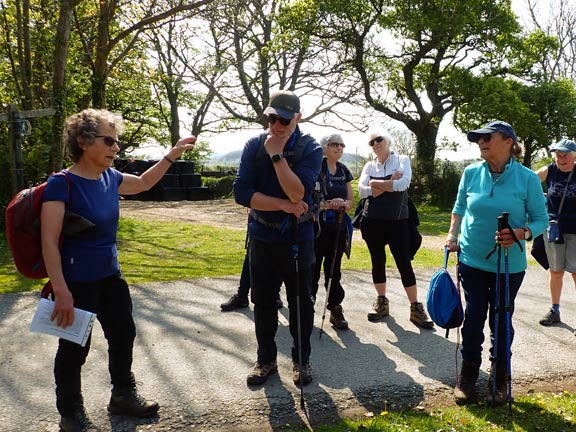 3. Carreg y Defaid - Rhydyclafdy
24/4/25. A stop for a panad and some local information before turning down to Wern Manor.
Keywords: Apr25 Thursday Christine Evans
