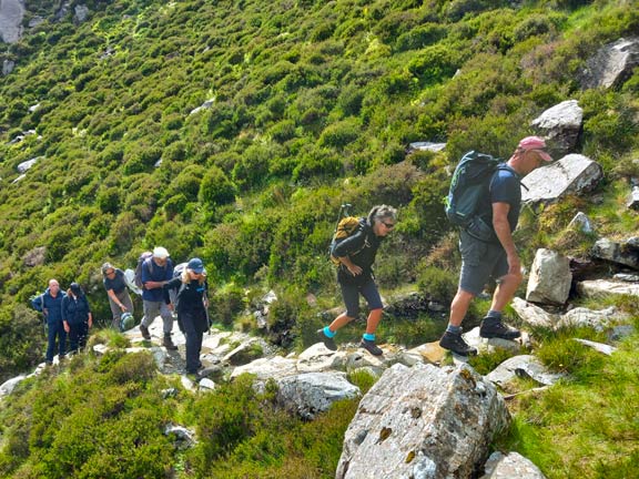 4. Ogwen - Devil's Kitchen - Y Garn - C y Filiast - Bethesda
15/06/25. On our way up to the Devil's Kitchen. Photo: Eryl Thomas.
Keywords: Jun25 Sunday Gareth Hughes