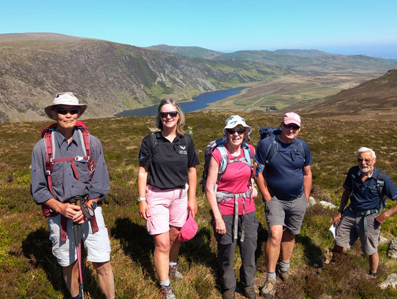 1. Eigiau Horseshoe
18/5/25. 2.25 miles from start at 1871 ft with Llyn Eigiau Reservoir in the background. Photo: Eryl Thomas.
Keywords: May25 Sunday Eryl Thomas