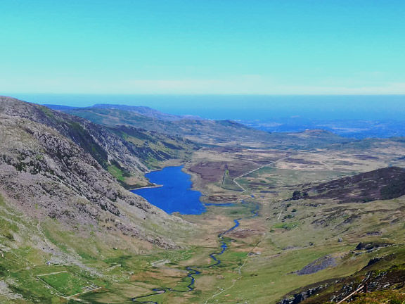 3. Eigiau Horseshoe
18/5/25. Looking down into Cwm Eigiau with the twisting Afon Eigiau feeding into Llyn Eigiau Reservoir Photo: Eryl Thomas.
Keywords: May25 Sunday Eryl Thomas
