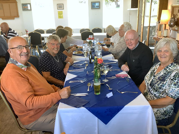 3. Summer Lunch - Caernarfon Golf Club
26/06/25.  Camera: Ann White.
Keywords: Jun25 Thursday Judith Thomas Colin Higgs