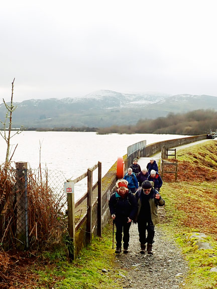 6. Trawsfynydd - Gellilydan
12/1/25. Close to our starting point at Llyn Trawsfynydd. Some of the Rhinog Range in the background.
Keywords: Jan25 Sunday Gwynfor Jones