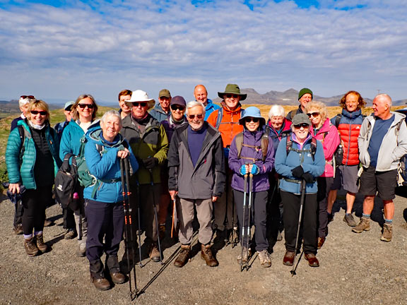1. Y Gamallt-Y Garnedd- Graig Goch
20/04/25. the group photograph in the Cwm Cynfal car park. the viewpoint for the Rhaeadr y Cwm. A lovely day.
Keywords: Apr25 Sunday Noel Davey