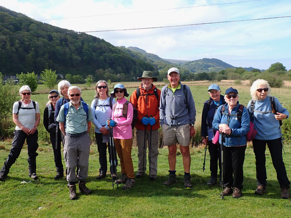 1.  Arthog - Llynnau Cregennen - Kings Circ
3/5/26. The group photograph taken very close to our starting point, the old Arthog railway station car park.
Keywords: May26 Sunday Hugh Evans