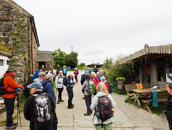 8. Clynnog Fawr - Caeau Tanybwlch - Henbant-bâch
18/6/26. The leader calling us together in the main yard at Henbant-bâch as we finish our visit. .https://www.henbant.org/. "We are creating Henbant not only as a farm, but also as a garden to grow people."
Keywords: Jun26 Thursday Jane Logan