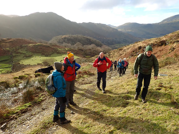 4. Craflwyn - Watkin Path - Llyn Dinas Circ.
25/1/26. Ascending on a good farm track near Hafod-y-Porth.
Keywords: Jan26 Sunday Selina Thomas Hugh Evans