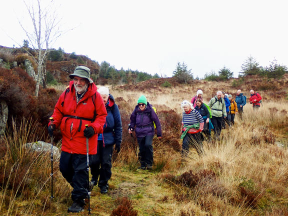 6. Dolwyddelan - Ty Mawr Wybrnant circ
8/2/26. Onto the boggy top close to the summit of Foel Felen.
Keywords: Feb26 Sunday Gwynfor Jones
