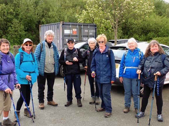 2. Talysarn-Tanyrallt
7/5/26. The D group members at the Talysarn Car Park.
Keywords: May26 Thursday Colin Higgs