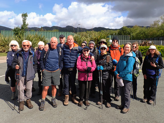 1. Tremadog Hills
17/5/26. At the walk starting point in the Lidl car park in Porthmadog. 
Keywords: May26 Sunday Eryl Thomas