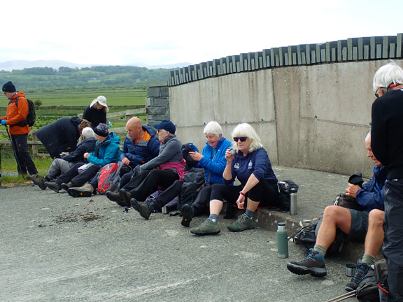 4. Tremadog Hills
17/5/26. Panad break trying to keep out of the wind. We turn nothwards towards Prenteg now.
Keywords: May26 Sunday Eryl Thomas