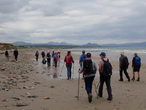 8.Tyn Morfa - Penychain - 'Hafan-y-Mor' 
6/7/23. On the beach just north of Hafan -y-Mor. With Moel-y-Gest, the Moelwyns and Moel Hebog in the background.
Keywords: Jul23 Thursday Nia Parry