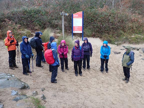 5.Borth y Gest Circuit
21/12/23.  On the Wales Coast Path at the south eastern corner of the Porthmadog Golf Club and ready for the rather steep ascent just  ahead.
Keywords: Dec23 Thursday Noel Davey