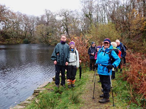 6. Dyffryn Maentwrog
19/11/23. Close to the end of the walk. A small reservoir with no name. Very tranquil. 
Keywords: Nov23 Sunday Hugh Evans