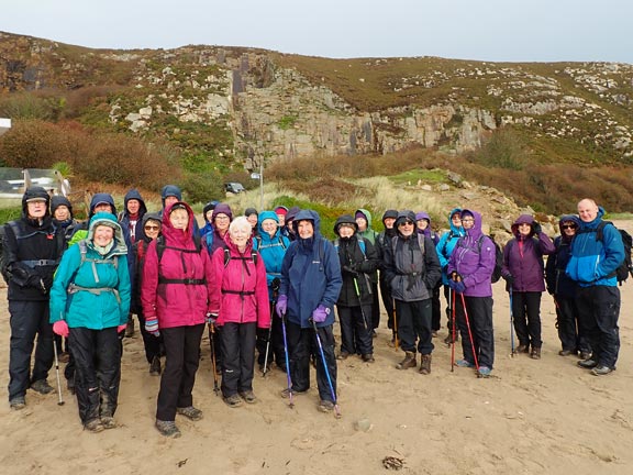 4.Llanbedrog Head
9/11/23.  The group photo just before we leave the beach and have a coffee break.
Keywords: Nov23 Thursday Meri Evans