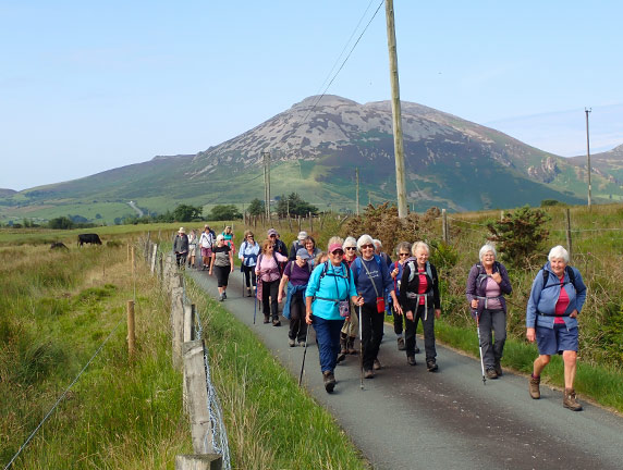 2.Moel Bronmiod
20/07/23. On tarmac, two thirds of the way to the base of Moel Bronmiod. Tre Ceiri in the background with Yr Eifl close behind it.
Keywords: Jul23 Thursday Judith Thomas