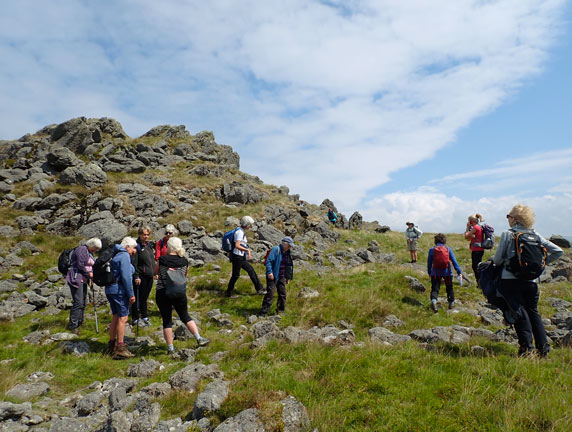 4.Moel Bronmiod
20/07/23. Gathering around the base of the rocky summit before we move off, having had lunch.
Keywords: Jul23 Thursday Judith Thomas