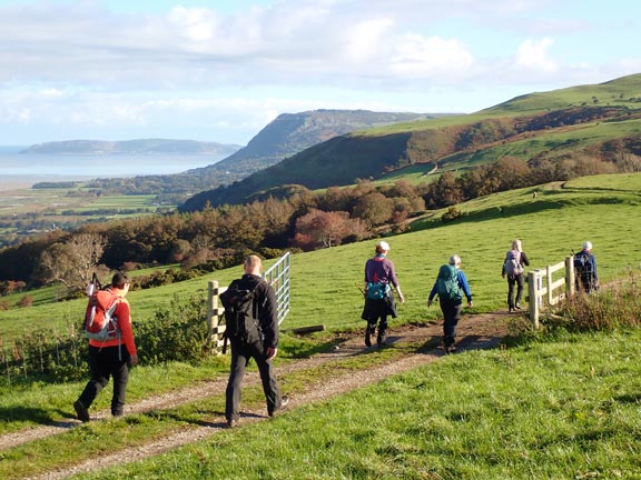 2.Moel Wnion-Moel Faban
22/10/23. On the North Wales Path near Coed Bronydd Isaf.
Keywords: Oct23 Sunday Annie Andrew