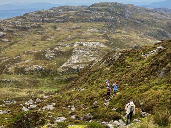 3.Clip, Moel Ysgyfarnogod and Foel Penolau.
10/09/23. Higher up the Bwlch with Craig Wion in the background, Photo: Annie Andrews.
Keywords: Sep23 Sunday Adrian Thomas