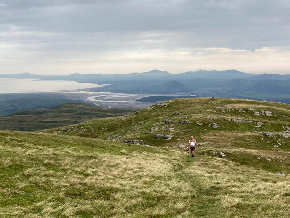 5.Clip, Moel Ysgyfarnogod and Foel Penolau.
10/09/23. Somewhere on the walk! The Dwyryd Estuary and the Llyn Peninsular in the background. Photo: Annie Andrews.
Keywords: Sep23 Sunday Adrian Thomas