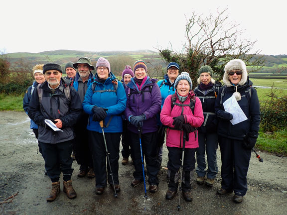 1.Aber Ogwen-Porth Penrhyn-Moel y Ci
3/12/23. Ready for off from the car park at Aber Ogwen. There is snow on the Carneddau mountains in the background.
Keywords: Dec23 Sunday Noel Davey