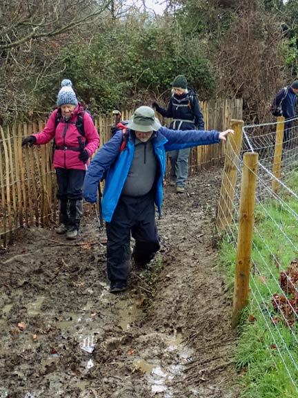 3.Aber Ogwen-Porth Penrhyn-Moel y Ci
3/12/23. We came to this section. Said to be 200yds long but seemed much longer. A slippery silty mud with no way of avoiding it.
Keywords: Dec23 Sunday Noel Davey