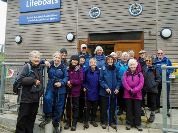 3.Edern - Porth Dinllaen
28/9/23. The team outside the station. Photo: Dafydd Williams.
Keywords: Sep23 Thursday Megan Mentzoni